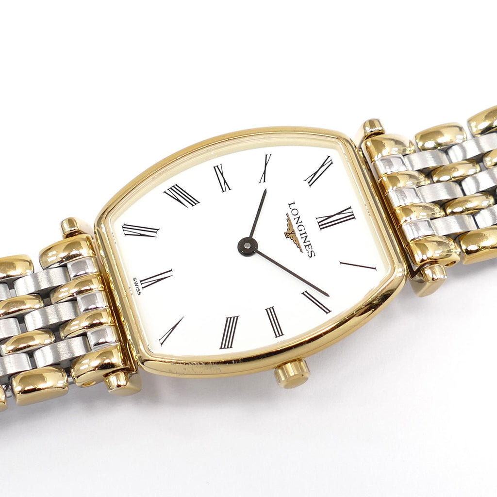 Longines La Grande Classique L4.205.2 Gold PVD Tonneau White Roman Numeral dial