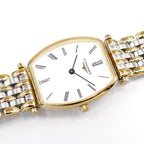 Longines La Grande Classique L4.205.2 Gold PVD Tonneau White Roman Numeral dial