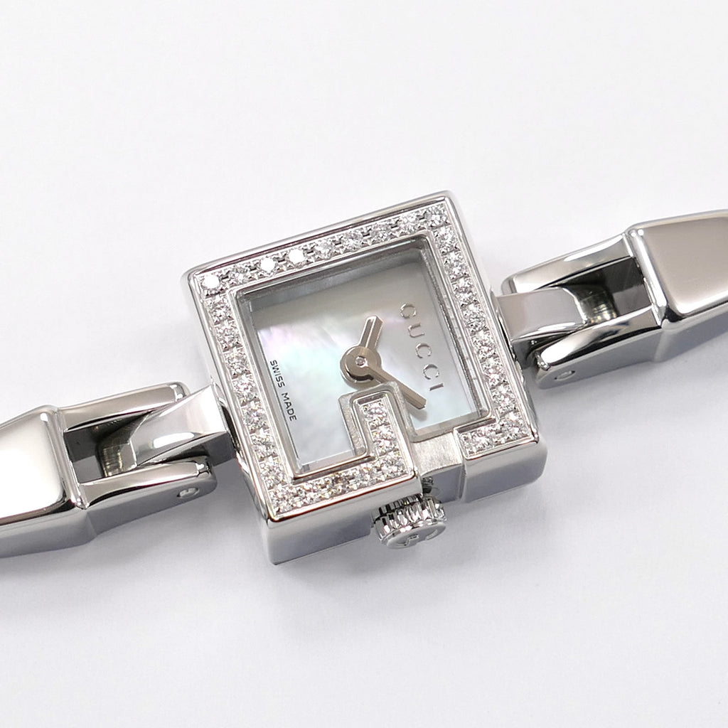 Gucci Mini G 102 White 32 Diamonds Mother of Pearl