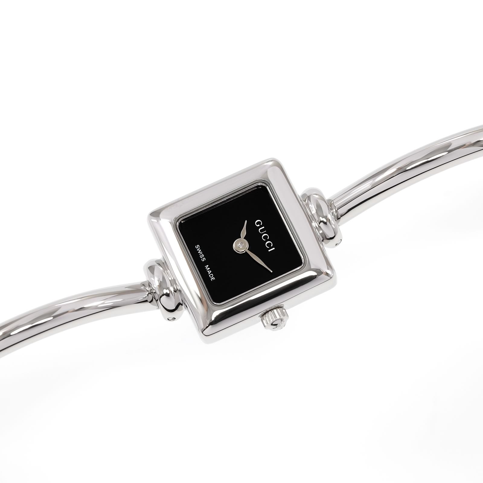 Gucci 1900L Black Dial Square Bangle Watch