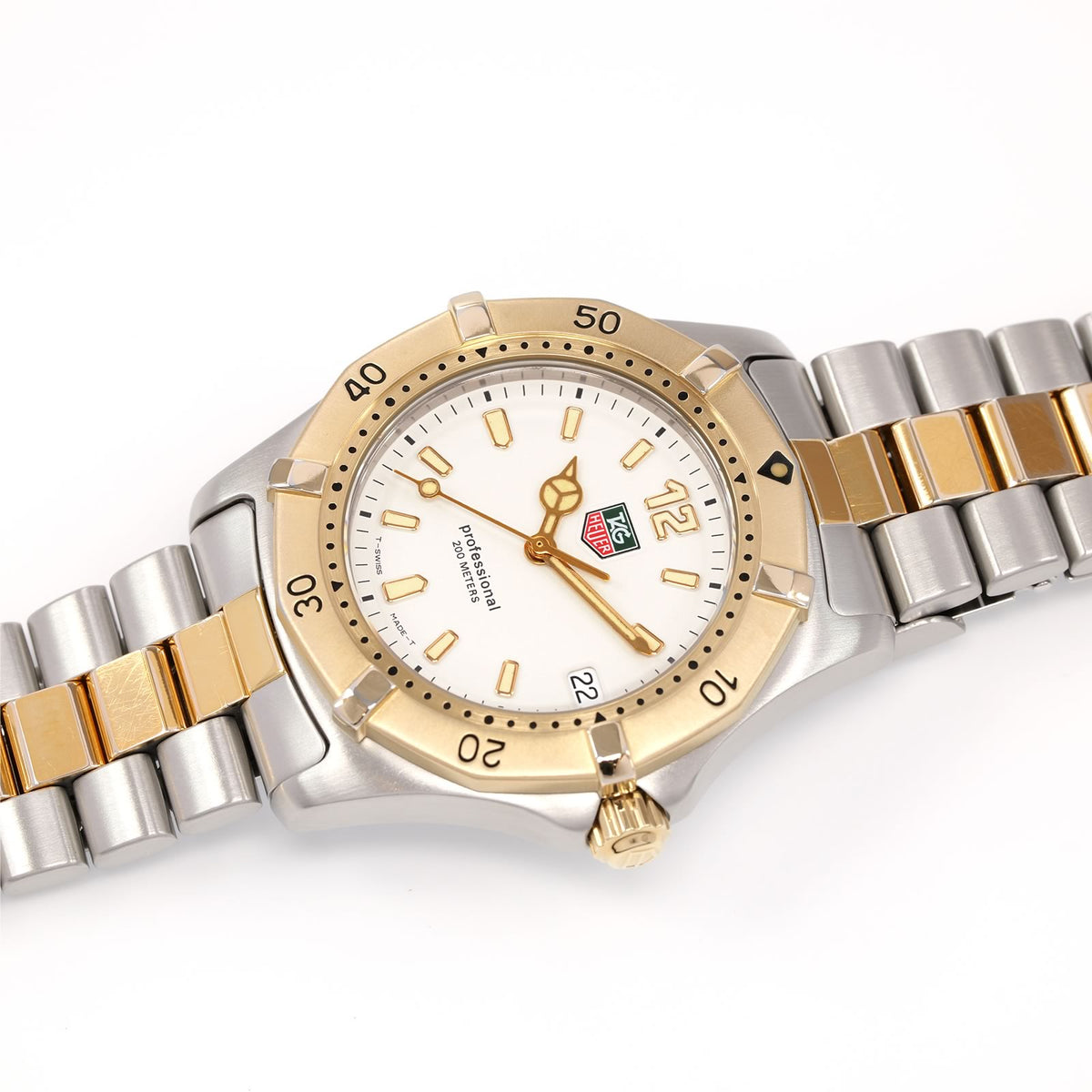 TAG Heuer 2000 Men's White Dial Two Tone with 18k Gold WK1120.BB0314 watch