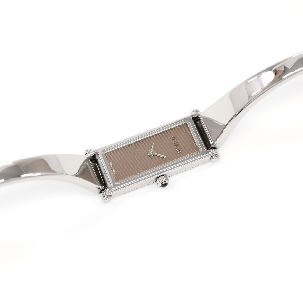 Gucci 1500L Brown Rectangular bangle watch