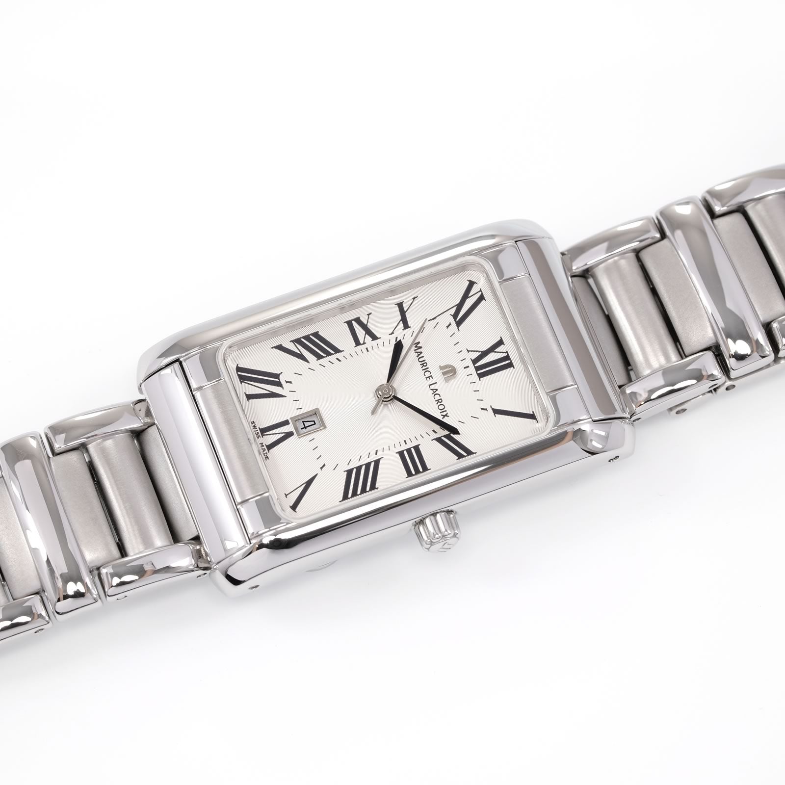 Maurice Lacroix Miros 89746 Silver Rectangular Dial watch