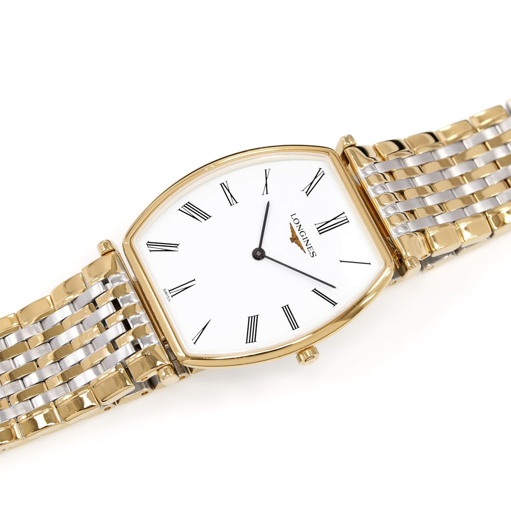 Longines La Grande Classique L4.705.2.11.7 Men's White Tonneau Two Tone Gold watch