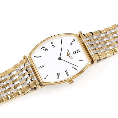 Longines La Grande Classique L4.705.2.11.7 Men's White Tonneau Two Tone Gold watch