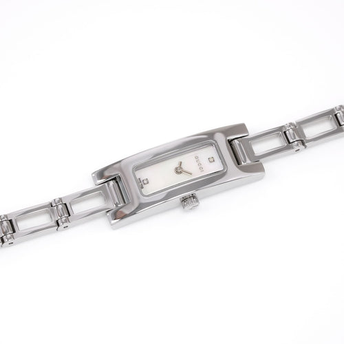 Gucci 3900L White Mother of Pearl with Diamonds Rectangular ladies watch