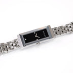 Gucci G-Frame Ladies Black Rectangular  Dial watch with 3 Diamonds YA127504