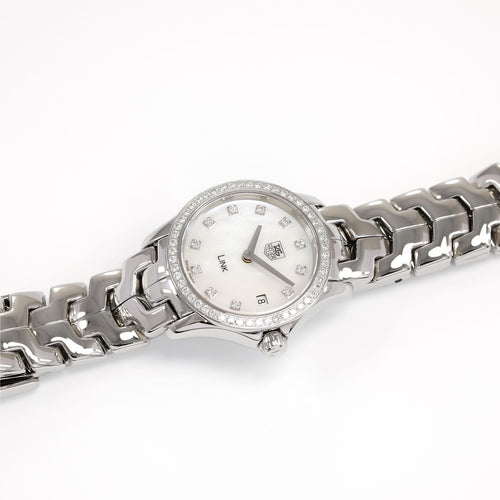 TAG Heuer Link White Mother of Pearl dial with 63 Diamonds WJF1417.BA0859 ladies watch
