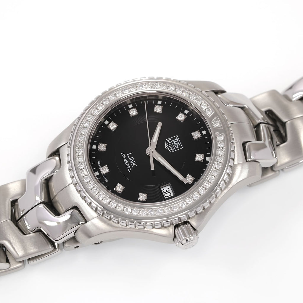 TAG Heuer Link Men's Black Dial watch with 65 Diamonds WJ1117.BA0575