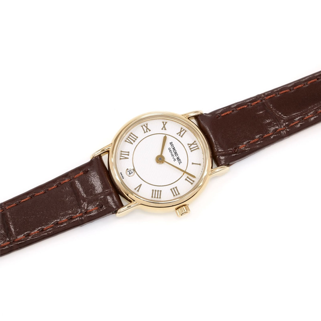 Raymond Weil Geneve 9923White Dial 18k Gold Plated ladies watch