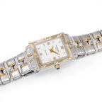 Raymond Weil Parsifal White Dial with 18k Gold ladies rectangular watch 9730-STG-00307