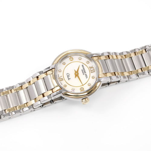 Raymond Weil Othello 2320-STG-00985 watch - White Mother of Pearl & Diamonds with 18k Gold