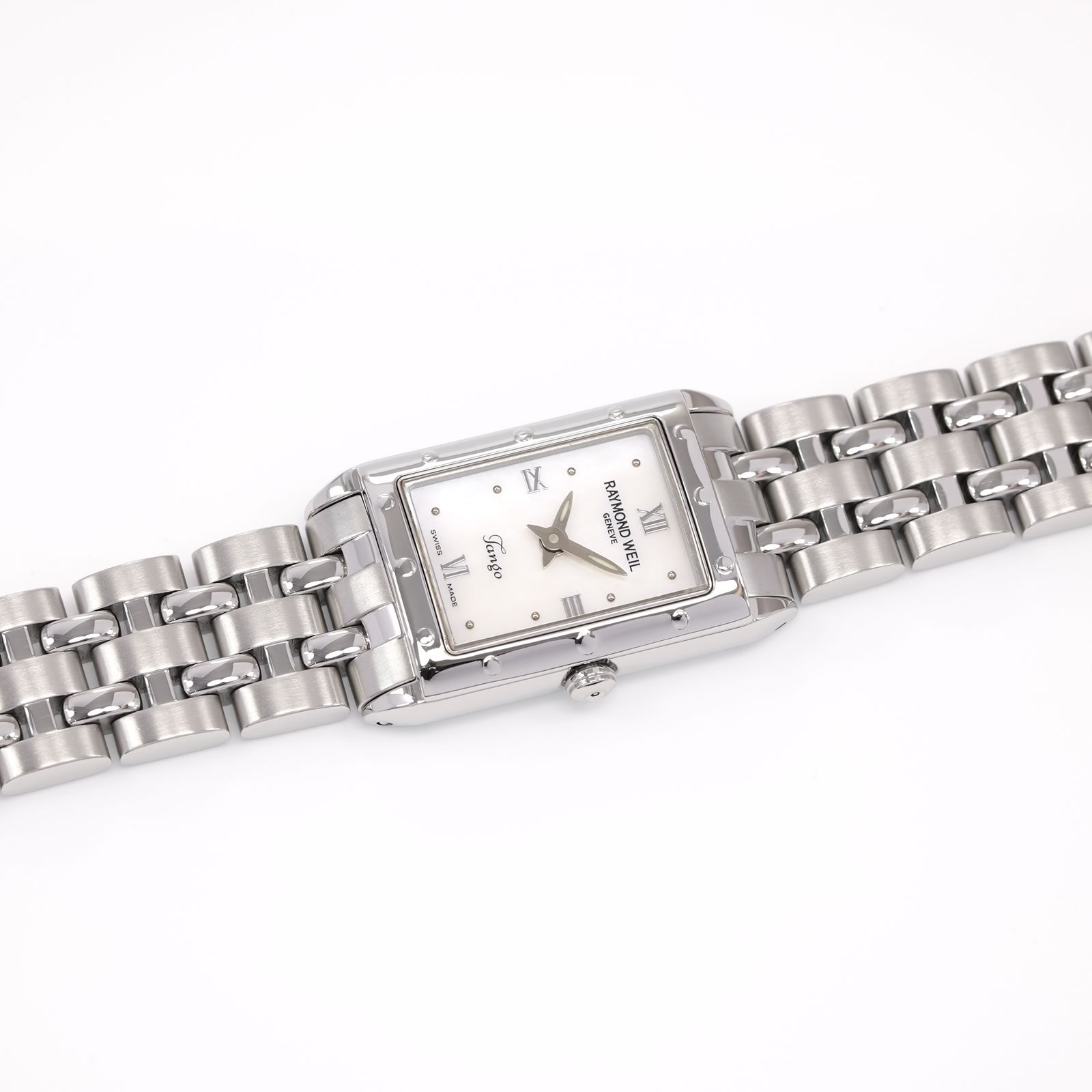 Raymond Weil Tango Ladies White Mother of Pearl 5971-ST-00915 Rectangular watch