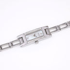 Gucci 3900L Ladies White Mother of Pearl Dial Rectangular watch with diamond bezel