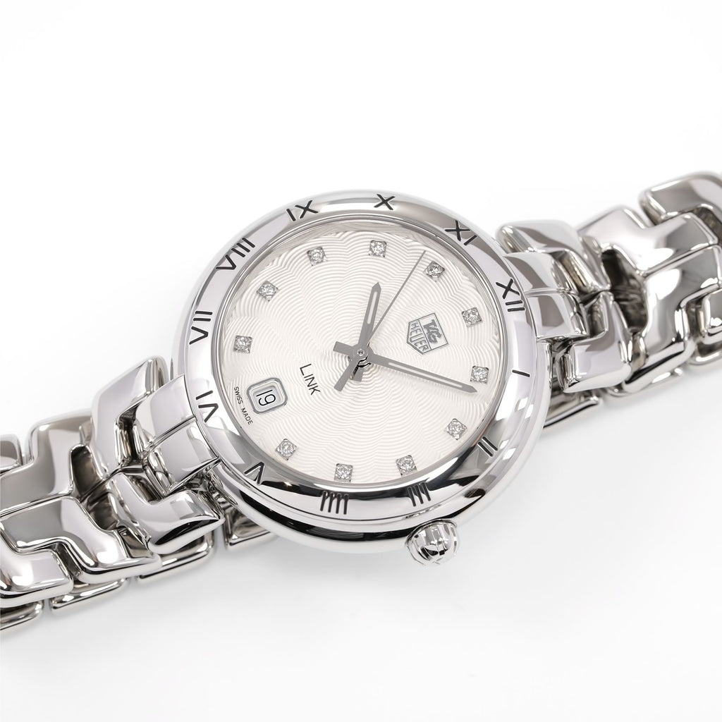 TAG Heuer Link Silver Dial 11 Diamonds Roman Numeral bezel watch WAT1311.BA0956