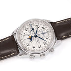 Longines Master Chronograph Men's Automatic Moonphase L2.673.4.78.3 silver watch