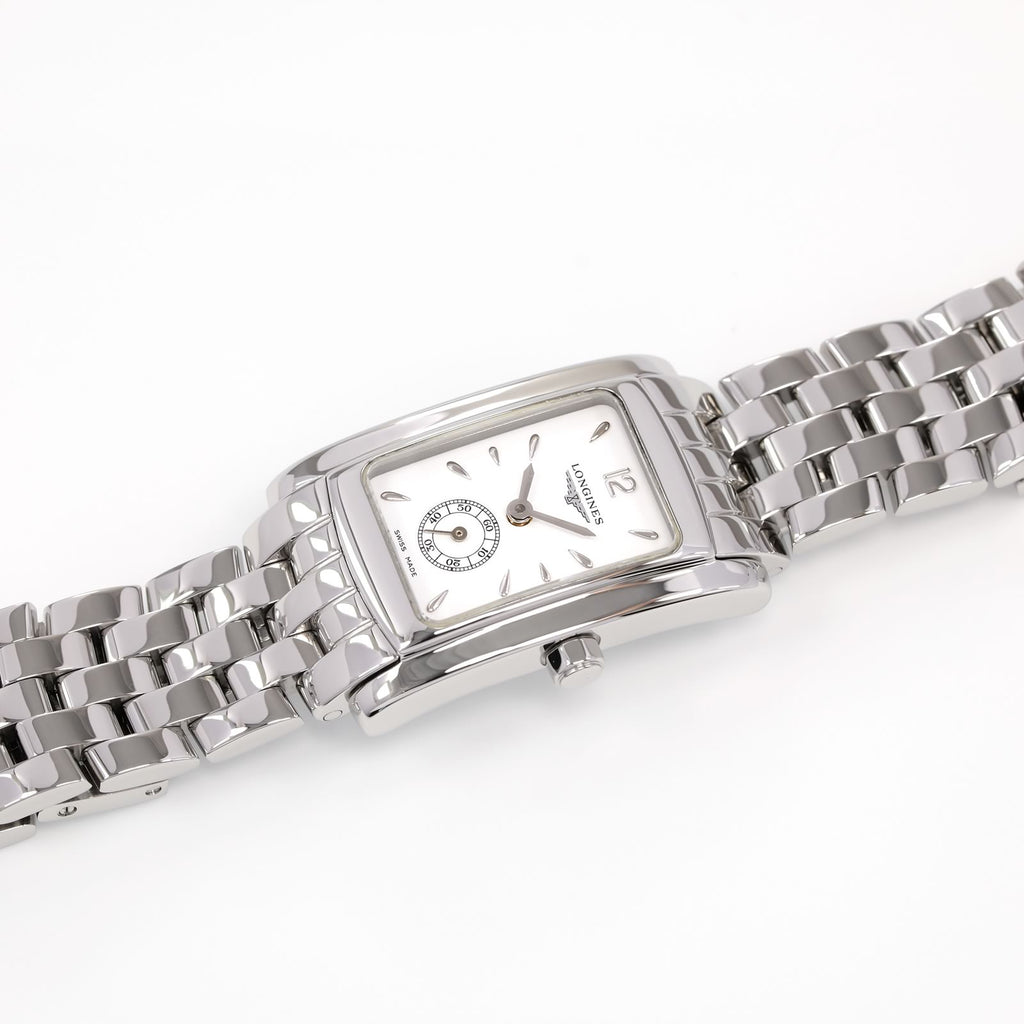 Longines DolceVita Ladies White Dial Rectangular watch L5.155.4.16.6