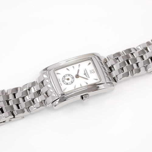 Longines DolceVita Ladies White Dial Rectangular watch L5.155.4.16.6