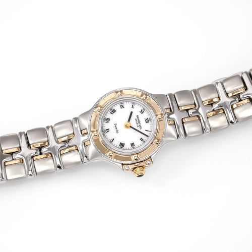 Raymond Weil Parsifal Ladies White Dial Watch with 18k Gold Two Tone 9690/1