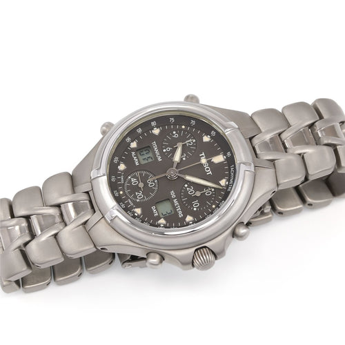 Tissot Titanium T670 Men's Grey Dial Chronograph with alarm, 1/100th second and Lap timer functions