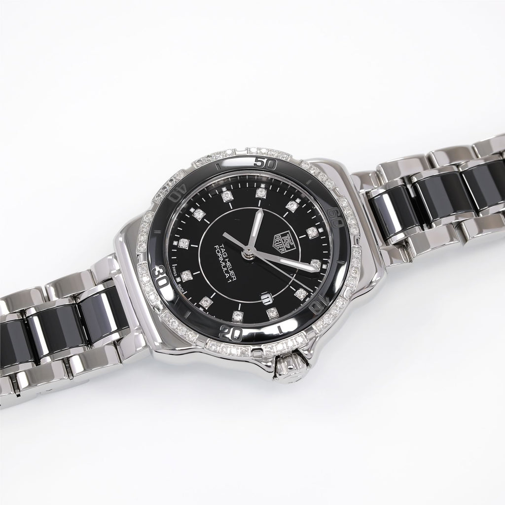 TAG Heuer Formula 1 Ladies Black Ceramic watch with 60 Diamonds WAH1312.BA0867
