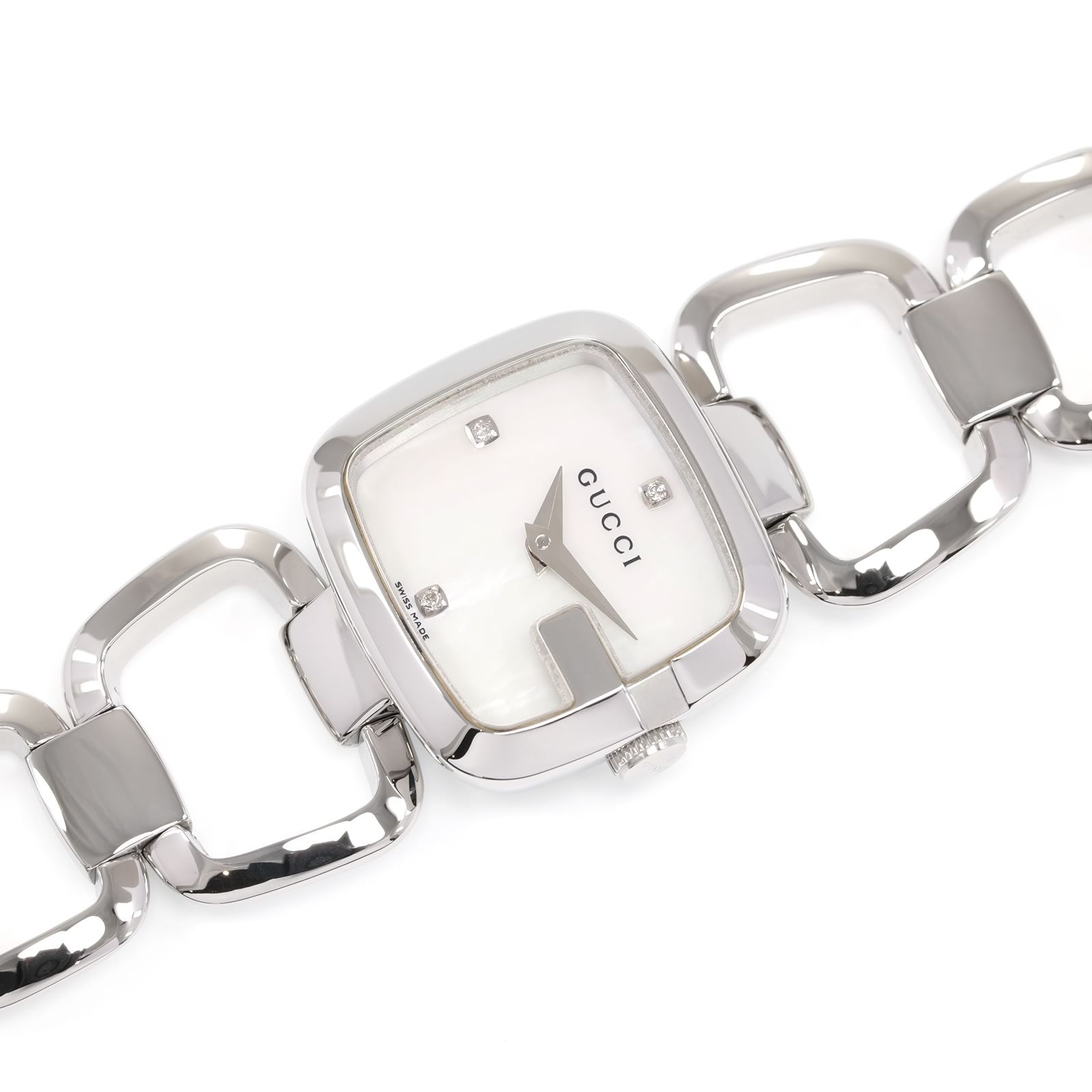 Gucci G YA125502 Ladies 23mm White Mother of Pearl Dial 125.5