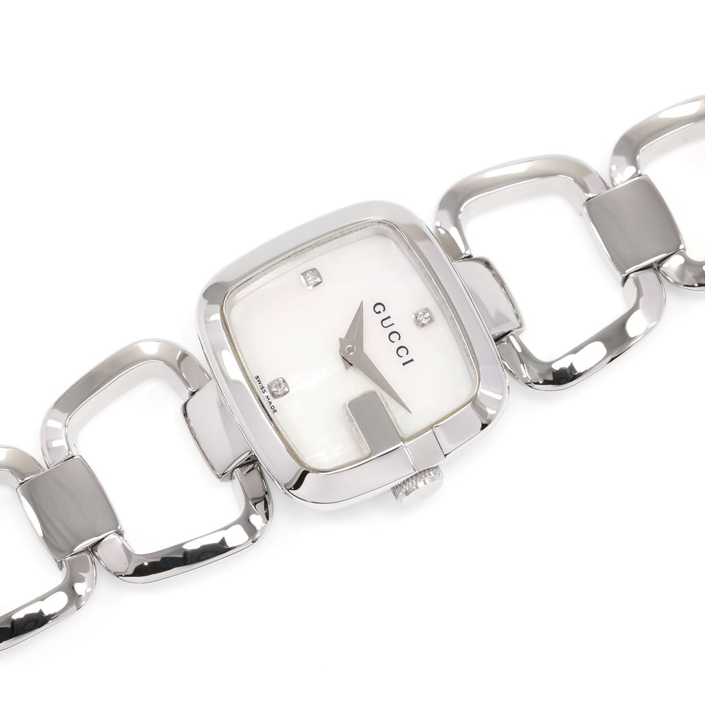 Gucci G YA125502 Ladies 23mm White Mother of Pearl Dial