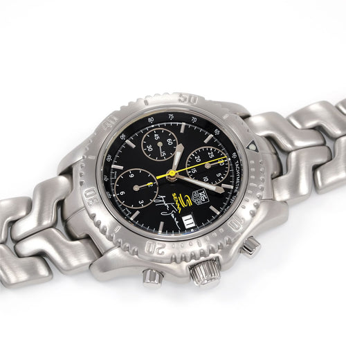 TAG Heuer Link Chronograph CT2115.BA0550 Men's Black Dial Ayrton Senna Limited Edition automatic watch