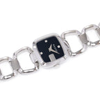 Gucci G-Gucci Ladies Black Dial 3 Diamonds bracelet watch YA125509