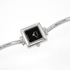 Gucci 1900L Black Square Watch on Bangle ladies