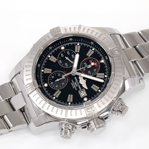 Breitling Super Avenger Men's Black Chronograph Chronometer A1337011/B907 watch