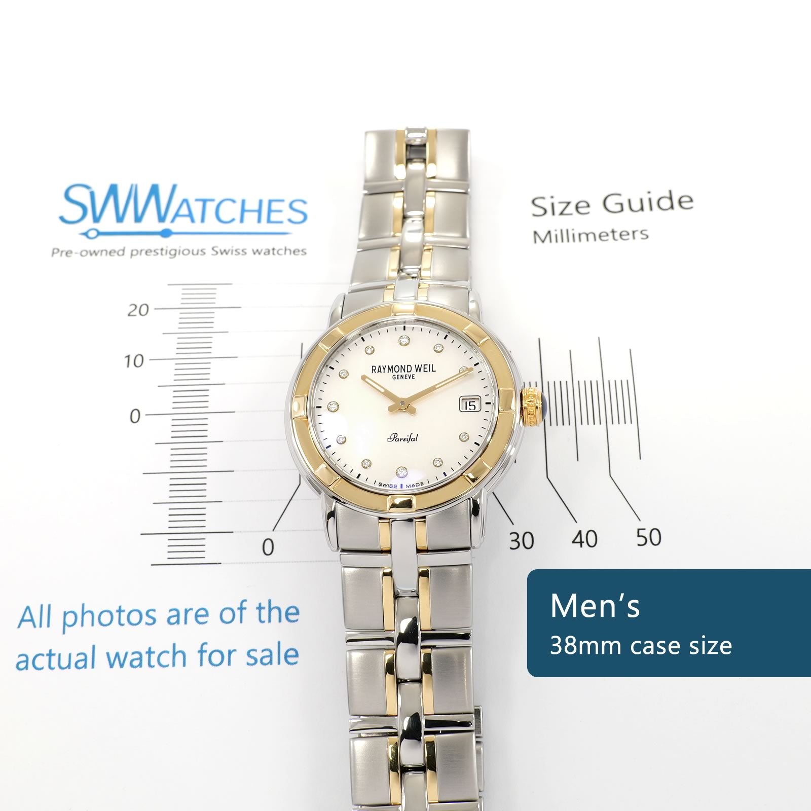 Raymond Weil Parsifal 9540 Men's 38mm case size