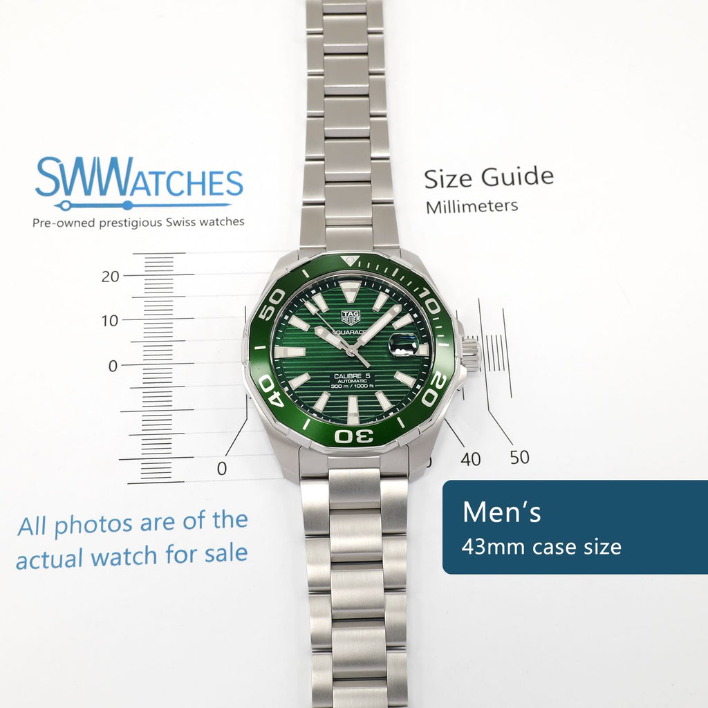 TAG Heuer Aquaracer WAY201S Men's 43mm case size