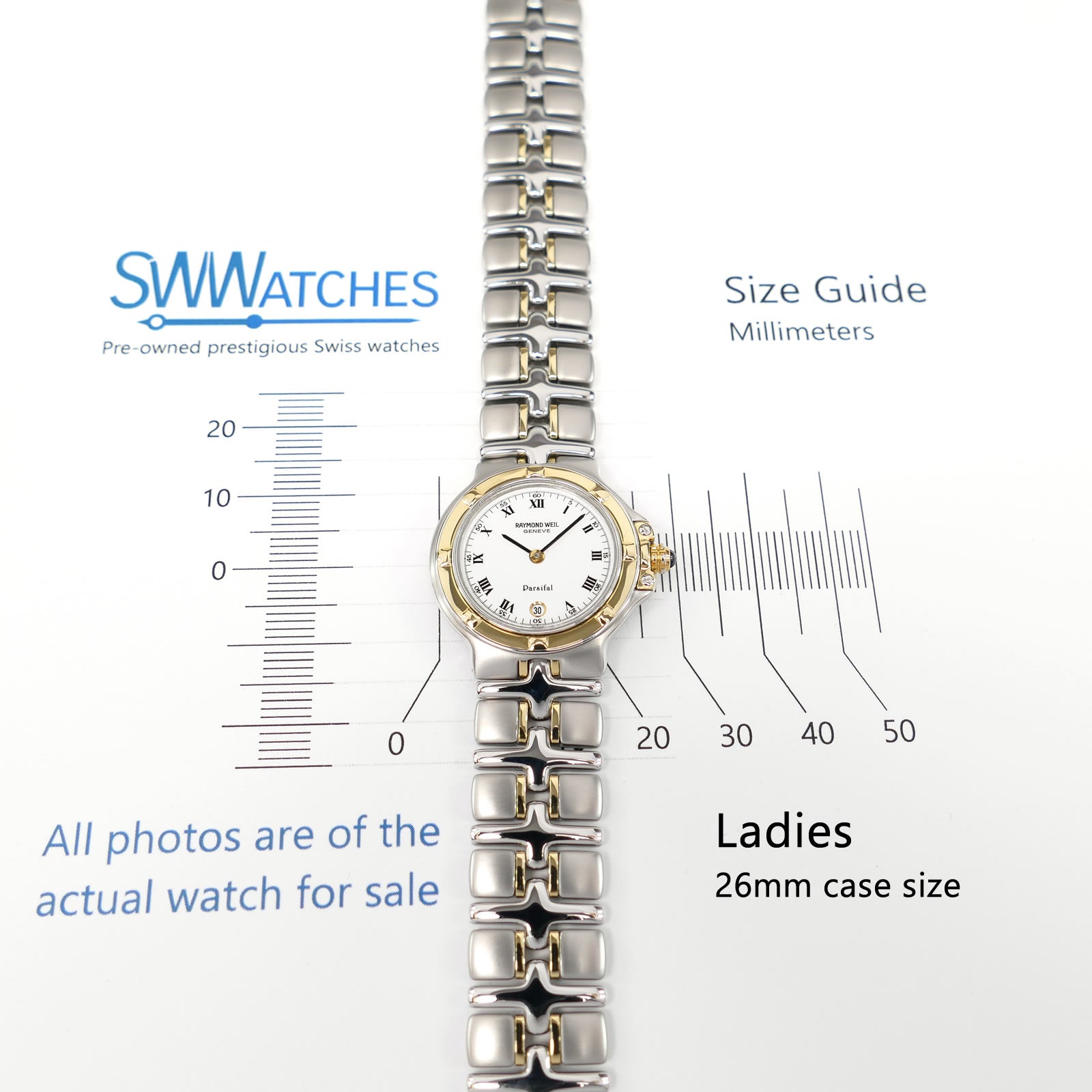 Raymond Weil Parsifal Ladies 26mm case size 9990