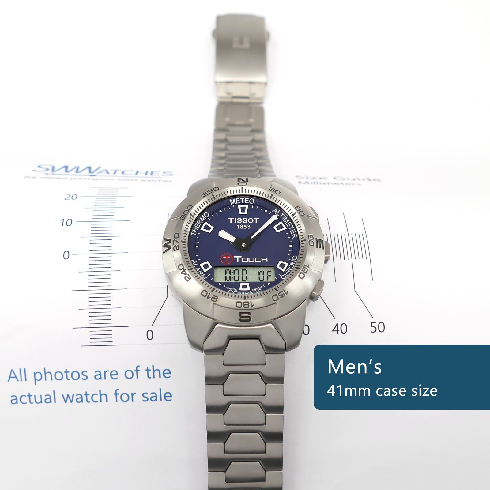 Tissot T-Touch Titanium Z253/353 Men's 41mm case size