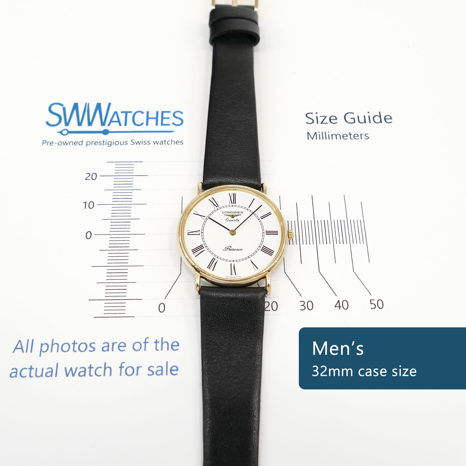 Longines Présence Men's 32mm case size
