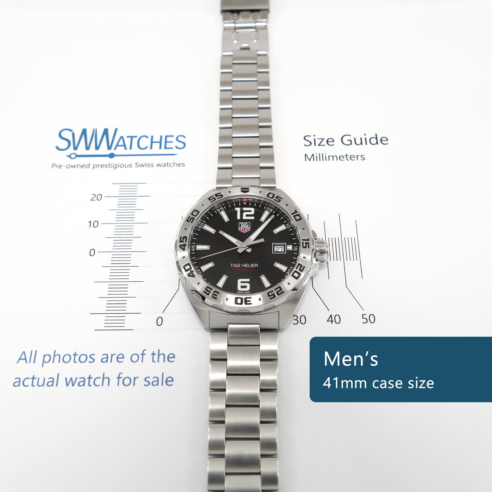 TAG Heuer Formula WAZ1112 Black Dial Men's 41mm with Date