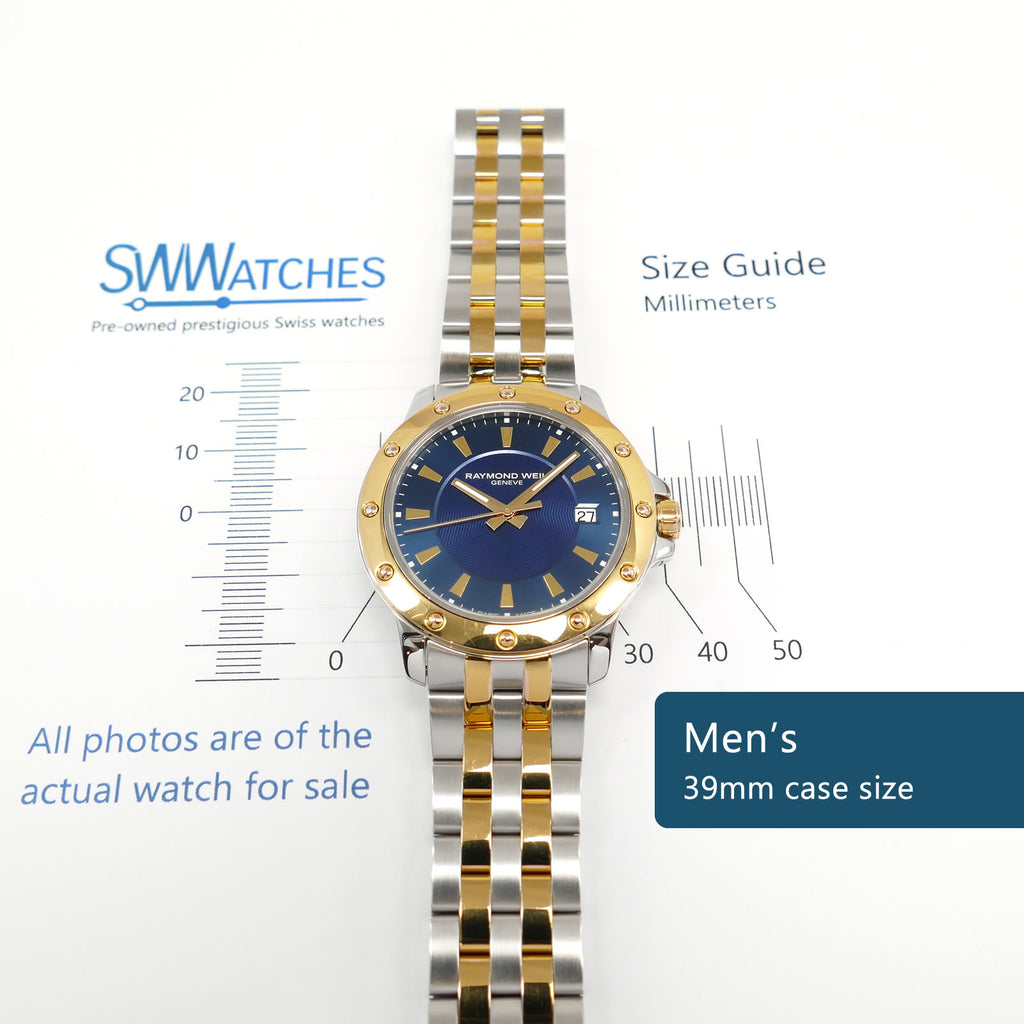 Raymond Weil Tango 5599 Men's 39mm case size