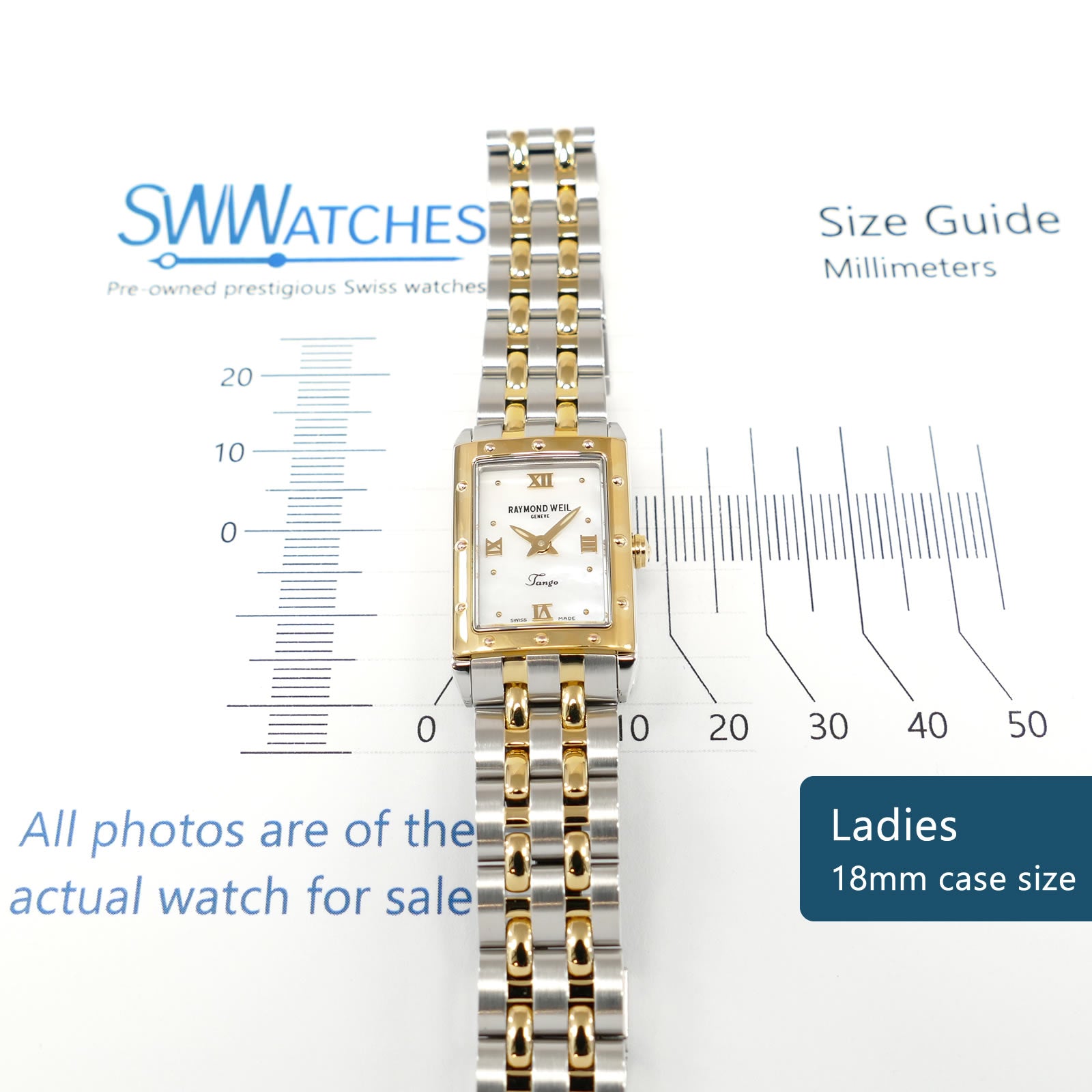 Raymond Weil Tango 5971 Ladies 18mm case size