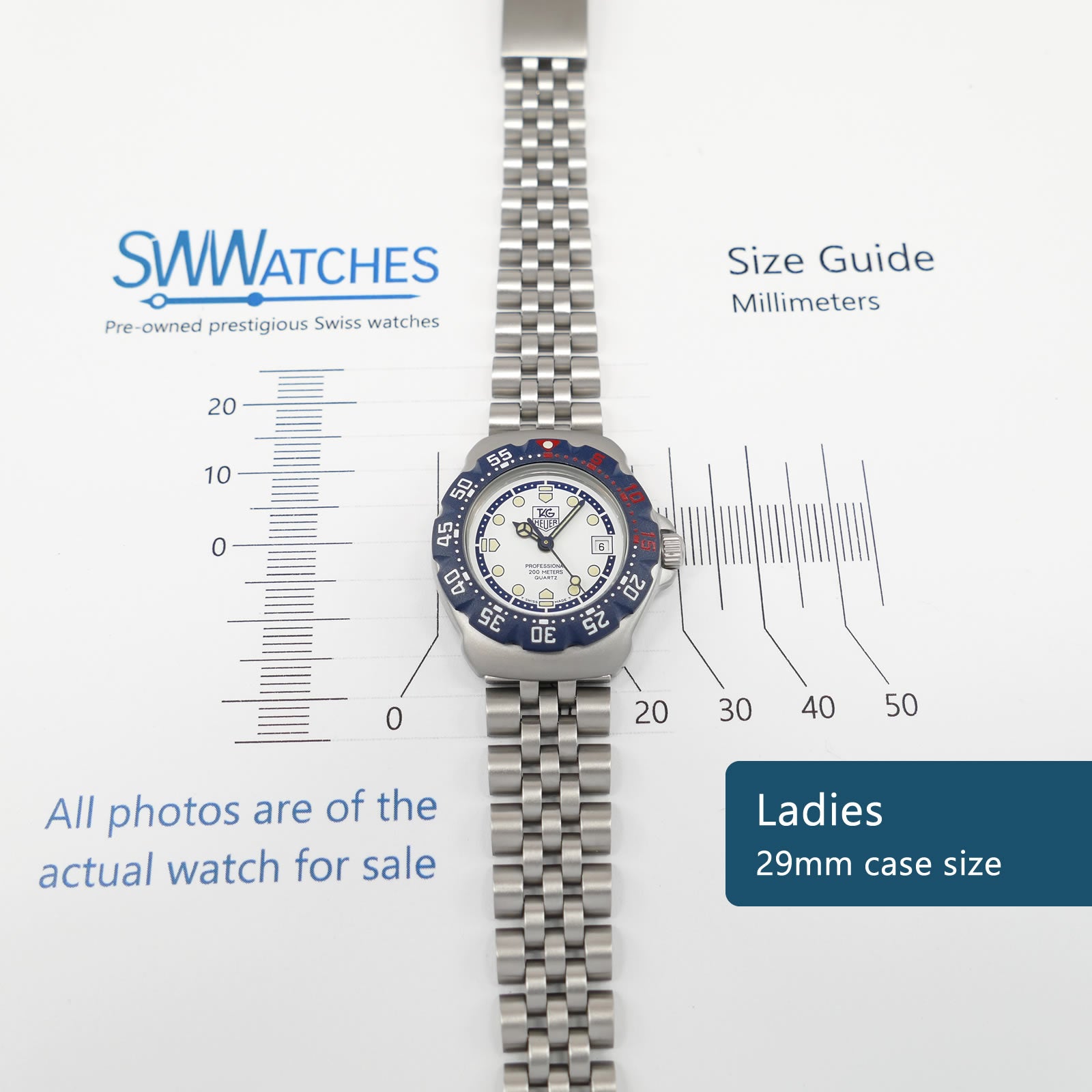 TAG Heuer Formula 1 WA1419 Ladies 29mm case size