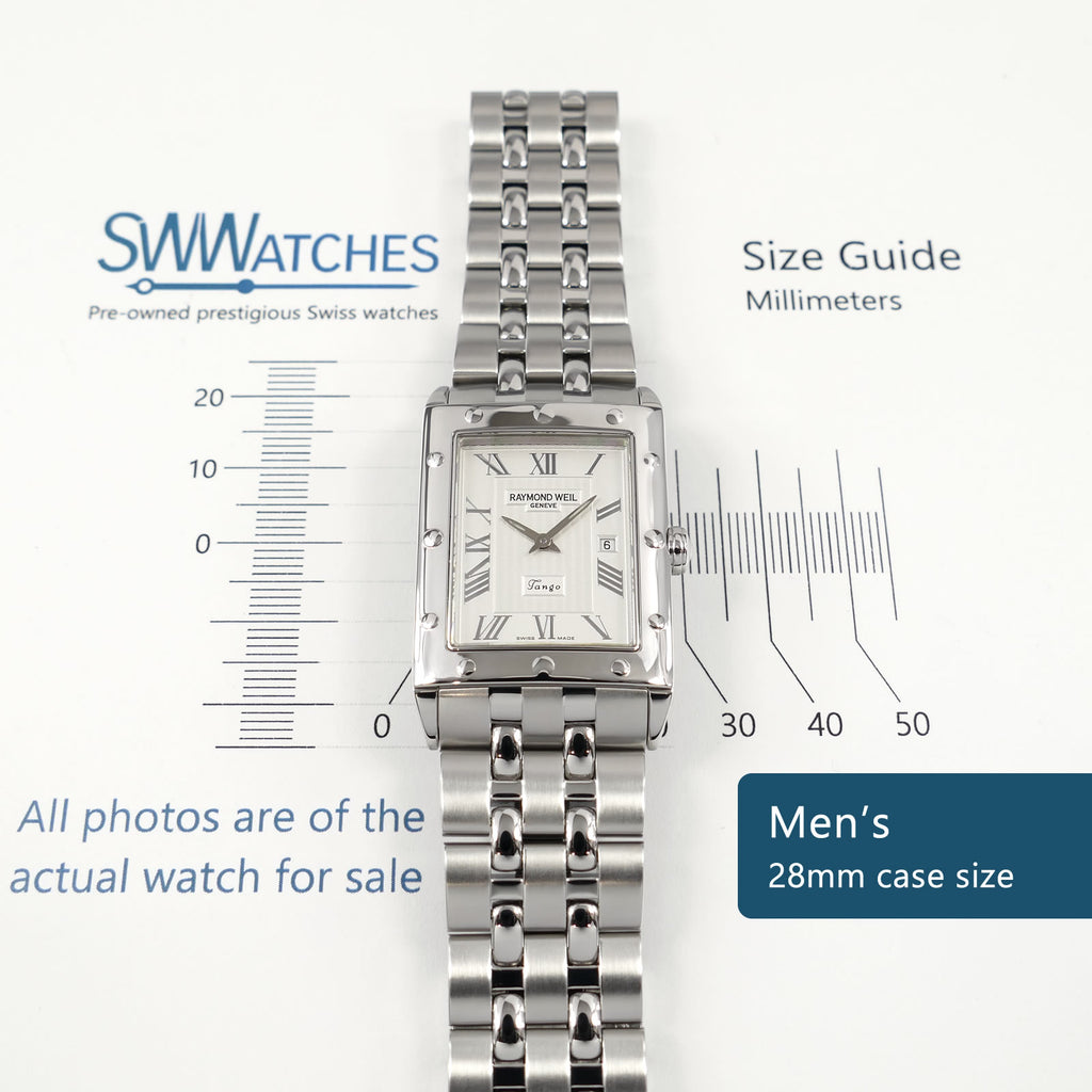 Raymond Weil Tango 5381 Men's 28mm case size