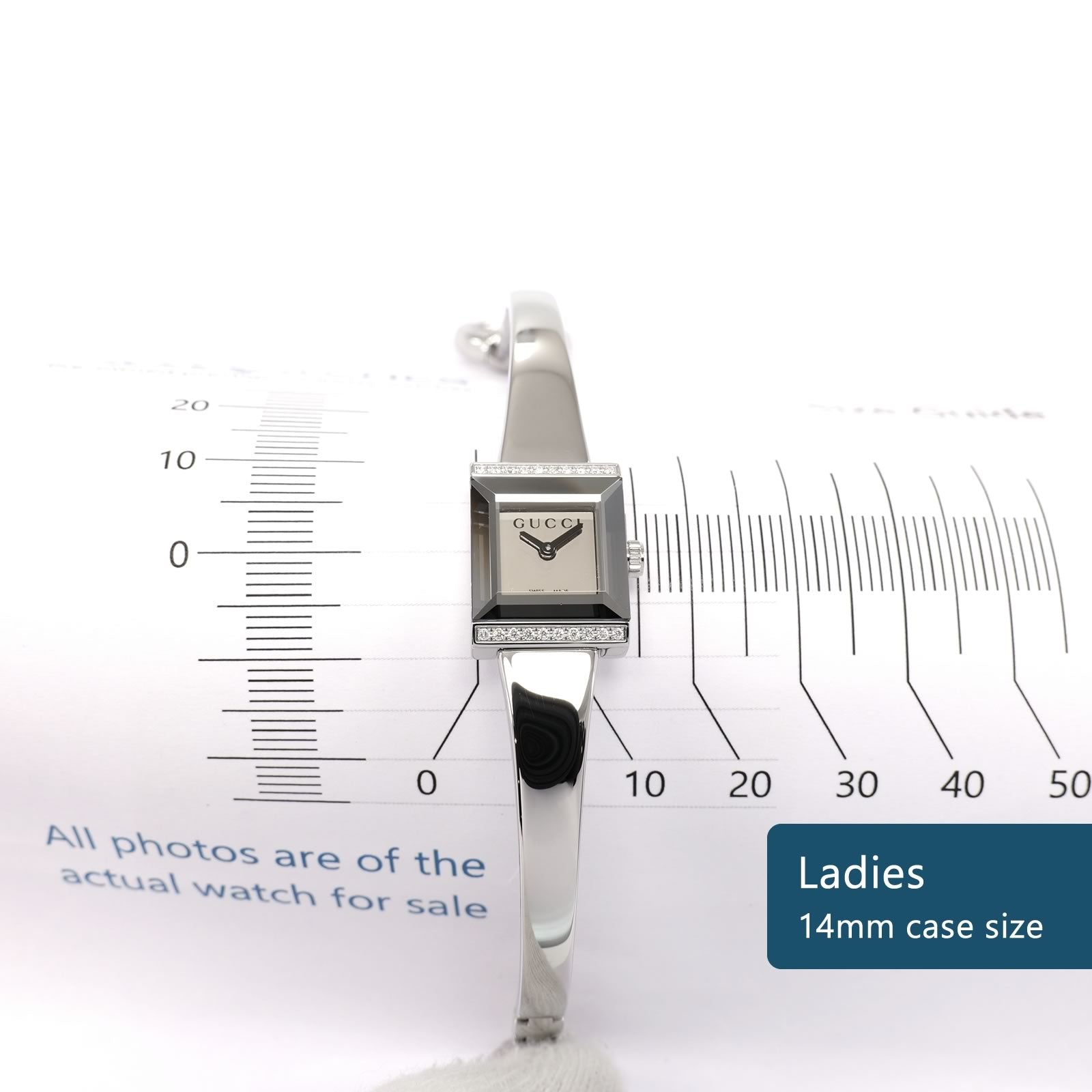 Gucci G-Frame YA128504 Ladies 14mm case size