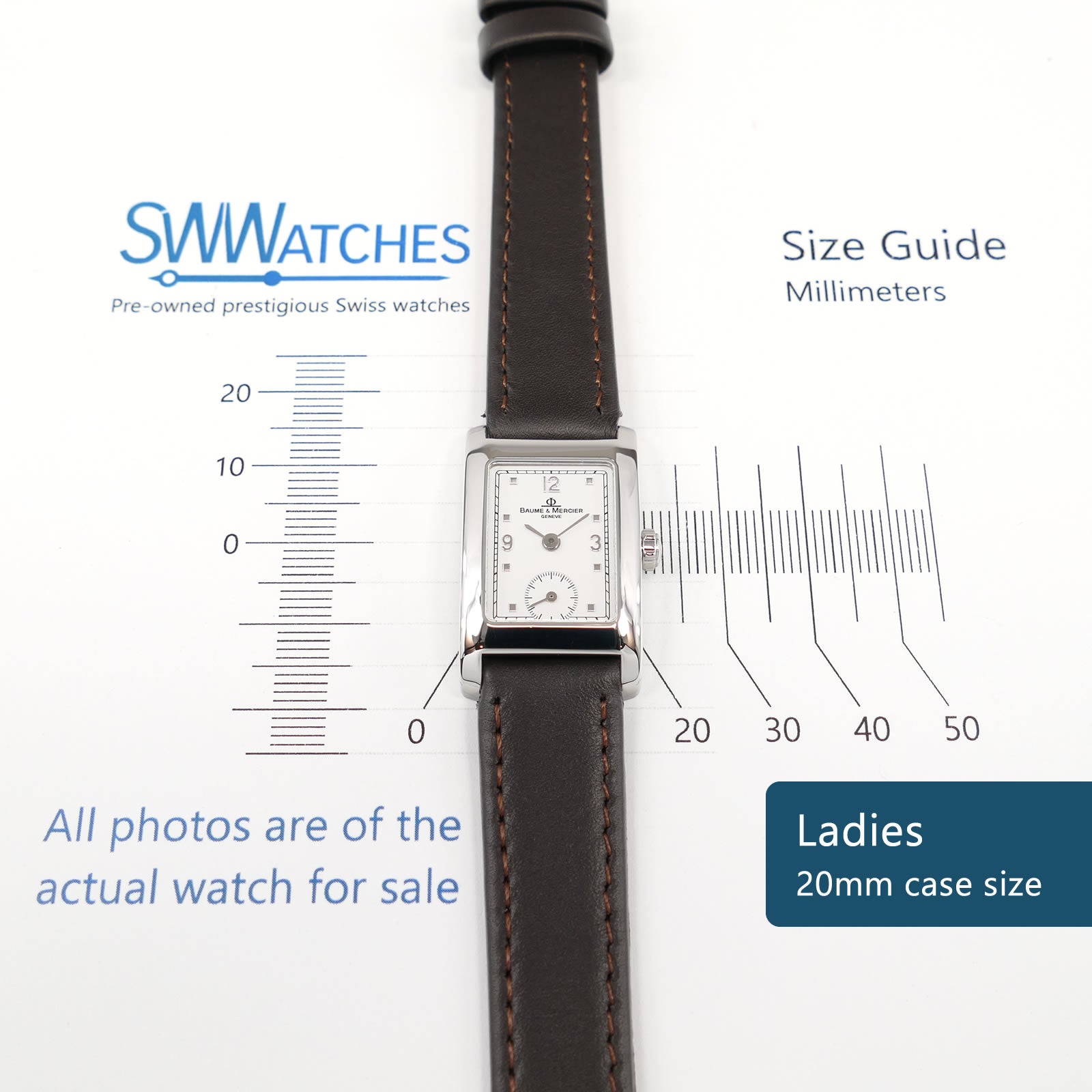 Baume & Mercier Hampton MV045139 Ladies 20mm case size