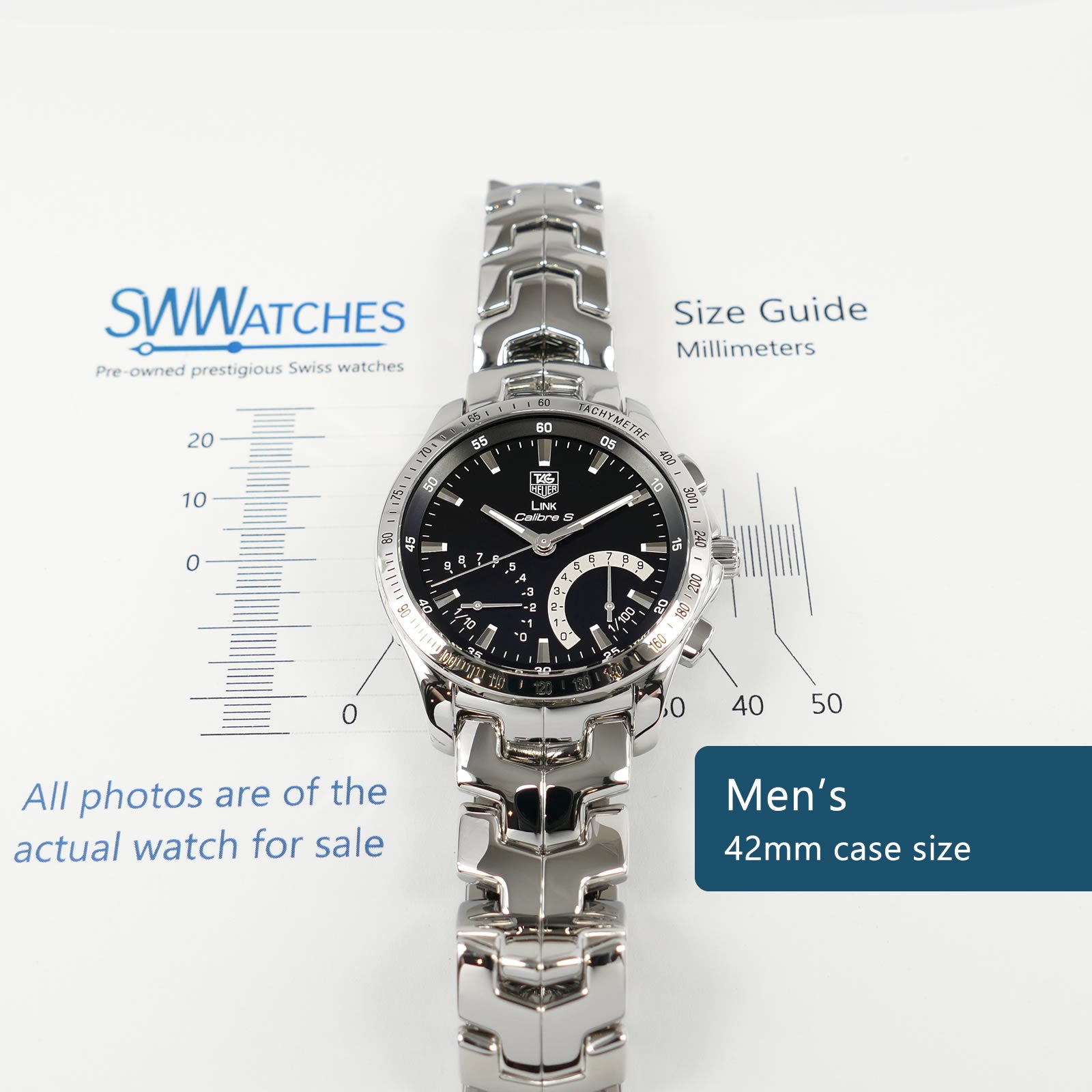 TAG Heuer Link Calibre S CJF7112 Men's 42mm case size