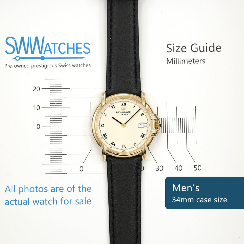 Raymond Weil Vintage 9155 Men's 34mm case size