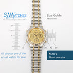 Gucci 9400 Chronograph Men's 38mm case size