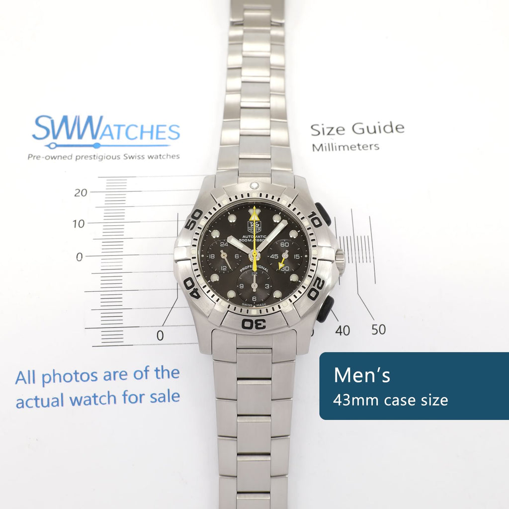 TAG Heuer Aquagraph CN211A Men's 43mm case size