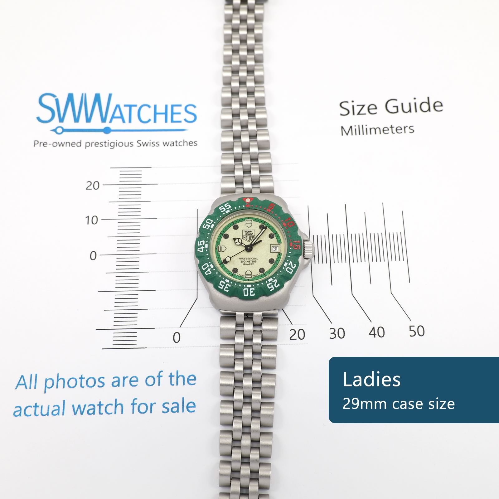 TAG Heuer Formula 1 Ladies 29mm case size WA1412