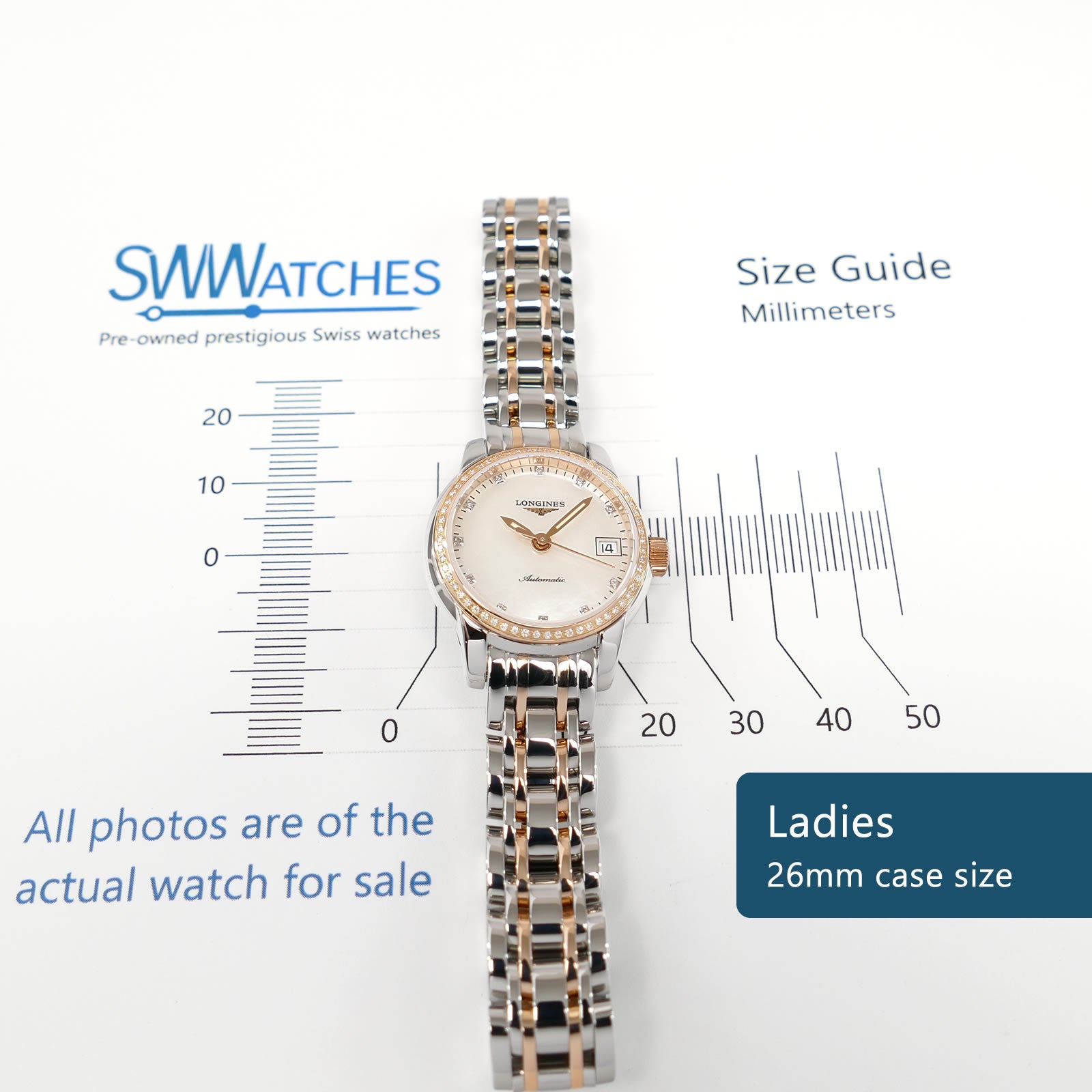 Longines Saint-Imier Ladies 26mm case size L2.263.5