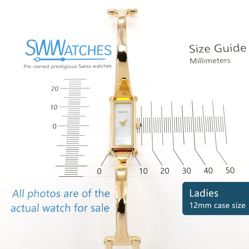Gucci 1500L Ladies 12mm case size